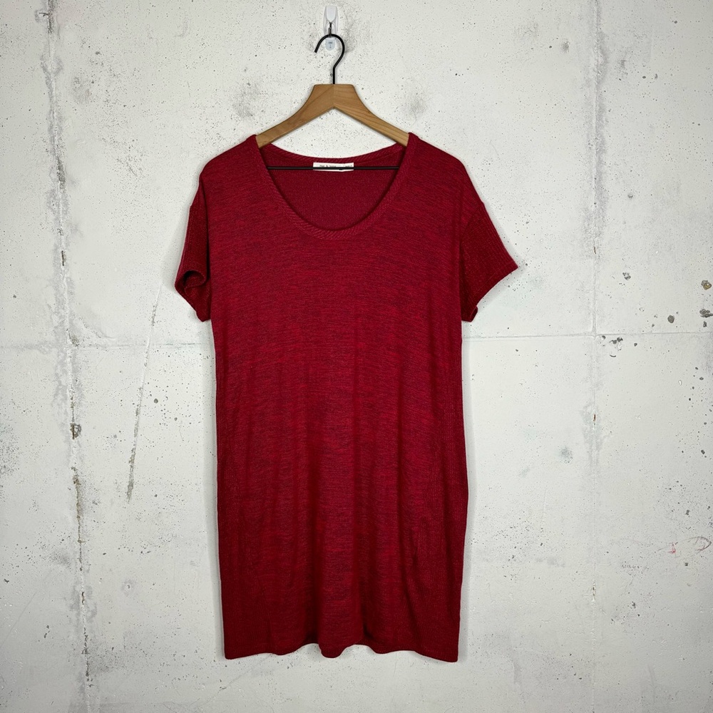 Rag And Bone Clara Torqued T-Shirt Dress Tee Dress Ribbed Heathered Med